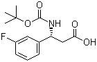 Boc-(R)-3-Amino-3-(3-fluorophenyl)propionic acid molecular structure (CAS 500789-04-8)