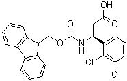 (betaS)-2,3-Dichloro-beta-[[(9H-fluoren-9-ylmethoxy)carbonyl]amino]benzenepropanoic acid molecular structure (CAS 501015-35-6)