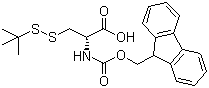 Fmoc-S-叔丁硫基-D-半胱氨酸分子结构 (CAS 501326-55-2)