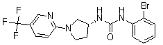 structure of CAS# 501951-42-4, SB 705498;N-(2-Bromophenyl)-N'-[(3R)-1-[5-(trifluoromethyl)-2-pyridinyl]-3-pyrrolidinyl]urea