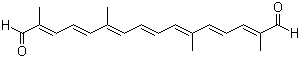 structure of CAS# 502-70-5, (2E,4E,6E,8E,10E,12E,14E)-2,6,11,15-Tetramethyl-2,4,6,8,10,12,14-hexadecaheptaenedial