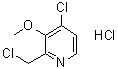 4-Chloro-2-chloromethyl-3-methoxypyridine hydrochloride molecular structure (CAS 503058-51-3)