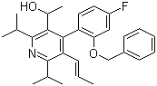4-[4-Fluoro-2-(phenylmethoxy)phenyl]-alpha-methyl-2,6-bis(1-methylethyl)-5-(1-propen-1-yl)-3-pyridinemethanol molecular structure (CAS 503559-84-0)