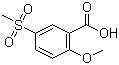 结构式 CAS# 50390-76-6, 2-甲氧基-5-甲磺酰基苯甲酸