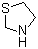 structure of CAS# 504-78-9, Thiazolidine;1,3-Thiazolidine; 1-Thia-3-azacyclopentane; Tetrahydrothiazole; Tetrahydro-thiazole; Ring Parent