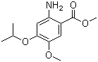 structure of CAS# 50413-53-1, Methyl 4-isopropoxy-5-methoxyanthranilate;2-Amino-5-methoxy-4-(1-methylethoxy)benzoic acid methyl ester
