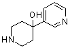 结构式 CAS# 50461-59-1, 4-(吡啶-3-基)哌啶-4-醇
