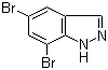 5,7-Dibromo-1H-indazole molecular structure (CAS 50477-28-6)