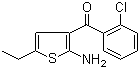 2-Amino-3-(2-chlorobenzoyl)-5-ethylthiophene molecular structure (CAS 50508-60-6)