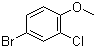 structure of CAS# 50638-47-6, 2-Chloro-4-bromoanisole;1-Bromo-3-chloro-4-methoxybenzene; 3-Chloro-4-methoxyphenyl bromide; 4-Bromo-2-chloro-1-methoxybenzene; 4-Bromo-2-chloroanisole
