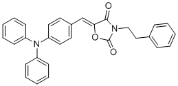 5-[[4-(Diphenylamino)phenyl]methylene]-3-(2-phenylethyl)-2,4-oxazolidinedione molecular structure (CAS 506426-96-6)