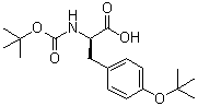 结构式 CAS# 507276-74-6, N-[叔丁氧羰基]-O-(叔丁基)-D-酪氨酸