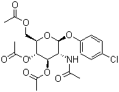 4-Chlorophenyl 2-(acetylamino)-2-deoxy-beta-D-glucopyranoside 3,4,6-triacetate molecular structure (CAS 50729-97-0)