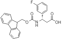 (betaS)-beta-[[(9H-Fluoren-9-ylmethoxy)carbonyl]amino]-3-fluorobenzenepropanoic acid molecular structure (CAS 507472-14-2)