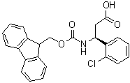 (betaS)-2-Chloro-beta-[[(9H-fluoren-9-ylmethoxy)carbonyl]amino]benzenepropanoic acid molecular structure (CAS 507472-15-3)