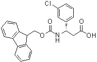 结构式 CAS# 507472-16-4, (betaS)-3-氯-beta-[[(9H-芴-9-基甲氧基)羰基]氨基]苯丙酸