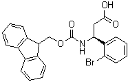 (betaS)-2-Bromo-beta-[[(9H-fluoren-9-ylmethoxy)carbonyl]amino]benzenepropanoic acid molecular structure (CAS 507472-17-5)