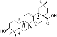 结构式 CAS# 508-02-1, 齐墩果酸; 土当归酸