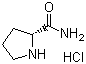 (2R)-2-Pyrrolidinecarboxamide monohydrochloride molecular structure (CAS 50894-62-7)