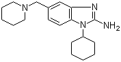 1-环己基-5-(1-哌啶甲基)-1H-苯并咪唑-2-胺分子结构 (CAS 509094-07-9)