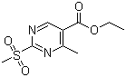 2-Methanesulfonyl-4-methylpyrimidine-5-carboxylic acid ethyl ester molecular structure (CAS 509101-17-1)