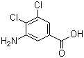 结构式 CAS# 50917-30-1, 3-氨基-4,5-二氯苯甲酸