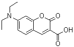 structure of CAS# 50995-74-9, 7-Diethylaminocoumarin-3-carboxylic acid;7-Diethylamino-2-oxochromene-3-carboxylic acid; 7-Diethylaminocoumarin-3-carboxylic acid; Coumarin D 1421; D 1421