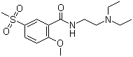 structure of CAS# 51012-32-9, Tiapride;N-[2-(Diethylamino)ethyl]-2-methoxy-5-(methylsulphonyl)benzamide