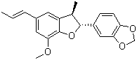 structure of CAS# 51020-87-2, Licarin B;5-((2R,3R)-2,3-Dihydro-7-methoxy-3-methyl-5-(1E)-1-propenyl-2-benzofuranyl)-1,3-benzodioxole