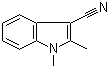 structure of CAS# 51072-84-5, 1,2-Dimethyl-1H-indole-3-carbonitrile