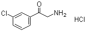 结构式 CAS# 51084-83-4, 2-氨基-1-(3-氯苯基)乙酮盐酸盐