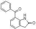 结构式 CAS# 51135-38-7, 7-苯甲酰基-1,3-二氢-2H-吲哚-2-酮