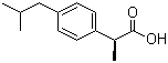结构式 CAS# 51146-56-6, S-布洛芬; (2S)-2-(4-异丁基苯)丙酸