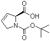 (S)-1-(叔丁氧羰基)-2,5-二氢-1H-吡咯-2-羧酸分子结构 (CAS 51154-06-4)