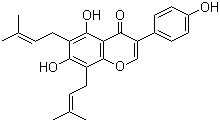 structure of CAS# 51225-28-6, 6,8-Diprenylgenistein