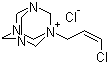 structure of CAS# 51229-78-8, 1-(3-Chloroallyl)-3,5,7-triaza-1-azoniaadamantane chloride;Dowicil 200