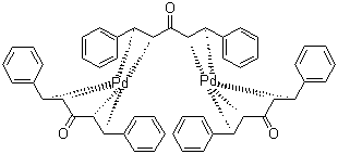 结构式 CAS# 51364-51-3, 三(二亚苄基丙酮)二钯