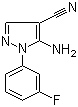 5-Amino-1-(3-fluorophenyl)-1H-pyrazole-4-carbonitrile molecular structure (CAS 51516-71-3)
