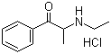 结构式 CAS# 51553-17-4, 2-(乙胺基)苯丙酮盐酸盐