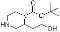 1-(tert-Butyloxycarbonyl)-2-(2-hydroxyethyl)piperazine molecular structure (CAS 517866-79-4)