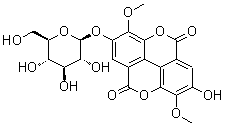 3,3'-Di-O-methylellagic acid-4'-O-beta-D-glucopyranoside molecular structure (CAS 51803-68-0)