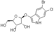 5-Bromo-6-chloro-1H-indol-3-yl beta-D-ribofuranoside molecular structure (CAS 518033-34-6)