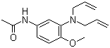 结构式 CAS# 51868-45-2, 3-(N,N-二烯丙基)氨基-4-甲氧基乙酰苯胺