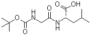 结构式 CAS# 51871-42-2, N-[叔丁氧羰基]甘氨酰-L-亮氨酸
