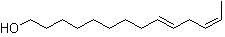 (9E,12Z)-9,12-Tetradecadien-1-ol molecular structure (CAS 51937-00-9)