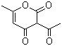 structure of CAS# 520-45-6, Dehydroacetic acid;3-Acetyl-4-hydroxy-6-methyl-2H-pyran-2-one; 2-Acetyl-5-hydroxy-3-oxo-4-hexenoic acid delta-lactone; DHA