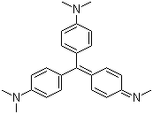 structure of CAS# 52080-58-7, Solvent Violet 8;[4-[4,4'-Bis(dimethylamino)benzhydrylidene]cyclohexa-2,5-dien-1-ylidene]methylimine; Methyl Violet 2B base; C.I. 42535:1