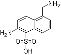 structure of CAS# 52084-84-1, 2-Amino-5-(aminomethyl)-1-naphthalenesulfonic acid