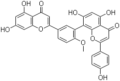 结构式 CAS# 521-32-4, 白果黄素; 白果素; 银杏黄素