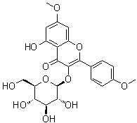 5-Hydroxy-7,4'-dimethoxyflavone-3-O-beta-D-glucopyranoside molecular structure (CAS 52208-77-2)